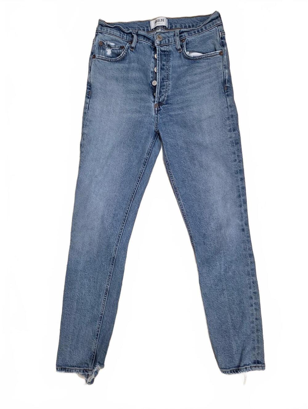 AGOLDE Nico High Rise Slim Fit Button Fly Denim Jeans Womens Size 26